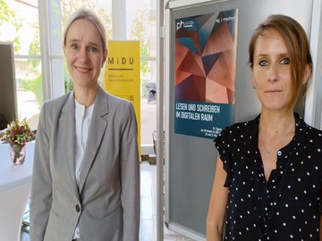 Prof. Dr. Brendel-Kepser (l.) und Jun.-Prof. Dr. Anskeit Foto: PHKA