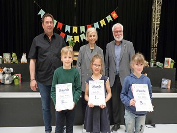 Bruchsaler Grundschul-Vorlesewettbewerb: Die Sieger:innen Stufe 3. Foto: Pädagogische Hochschule Karlsruhe