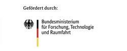 Logo "Gefördert durch Bundesministerium für Forschung, Technik und Raumfahrt"