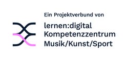 Logo: Ein Projektverbund von lernen digital - Kompetenzzentrum Musik/Kunst/Sport.