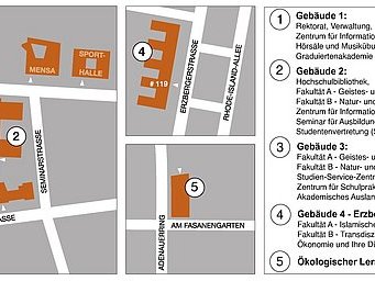 Gebäudeplan der PHKA, Campus Bismarckstraße