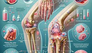 Anatomische Abbildung Knie Eine anatomische Darstellung zweier menschlicher Knie mit medizinischen mit Bildern versehenen Erklärungen